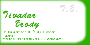 tivadar brody business card